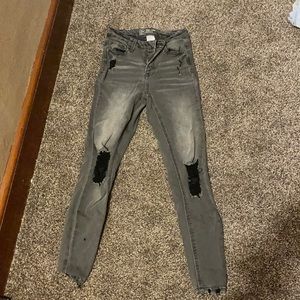 High rise skinny jeans